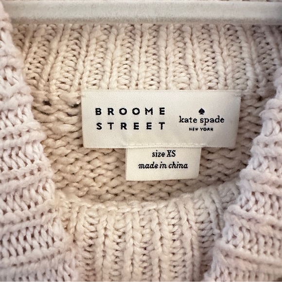 Kate Spade ♠️ Broome street women’s chunky tassel sweater XS - Picture 2 of 7